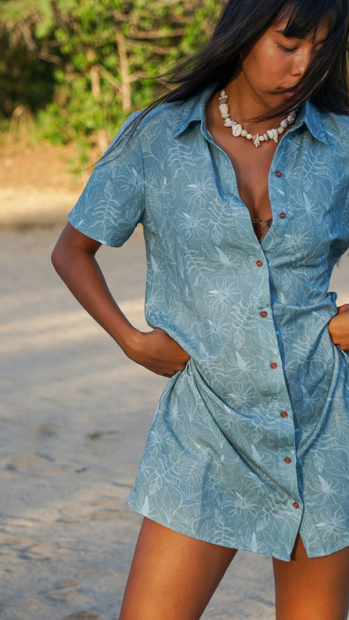 TEIGAN DRESS - BLUE LAGOON